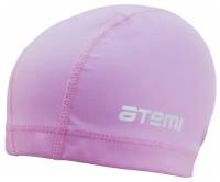 Шапочка для плавания тканевая с пу покрытием, розовый, Atemi Pu 13
