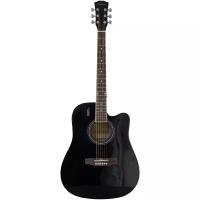 Elitaro E4010 BK акустическая гитара черная