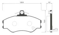 Дисковые тормозные колодки передние SANGSIN BRAKE SP1072 (4 шт.)