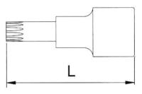 Licota H4RM12 Головка торцевая с вставкой spline 1/2