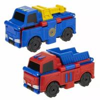 Машинка 1Toy Transcar Double: Эвакуатор-Самосвал, 8 см, с механизмом трансформации, блистер (Т18276)