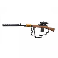 Детская снайперская винтовка Mauzer (Маузер) KAR98F 110 см (два вида пулек, оптический прицел,гильзы,очки)