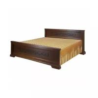 Кровать односпальная из массива дерева Классика, спальное место (ШхД): 90х200, цвет: венге