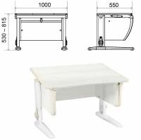 Стол-парта регулируемый «ДЭМИ» СУТ.43, 1000×550×530-815 мм, белый каркас, пластик бежевый, рамух белый (комплект)