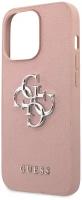 Guess для iPhone 13 Pro чехол PU Saffiano 4G Big metal logo Hard Pink