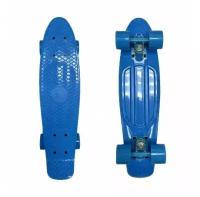 Скейтборд (круизер) ecoBalance, голубой с голубыми колесами