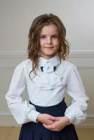 Школьная блуза Гермиона модница, размер 128, белый