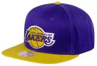 Бейсболка с прямым козырьком MITCHELL NESS 6HSSSH21270-LALPRGD Los Angeles Lakers NBA, размер ONE