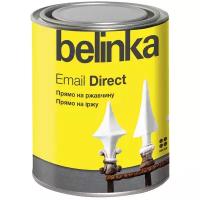 Эмаль Антикоррозионная BELINKA EMAIL DIRECT 0.75л Белая для защиты и декора железных и стальных поверхностей / Белинка*