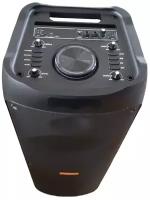 Колонка акустическая портативная комбоусилитель (Караоке) CLM 1105 /2 микрофона/bluetooth/TWS/ AUX/Usb/FM/TF card/Аудио вход/пиковая мощность 10000W