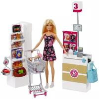 Набор игровой Barbie Дом мечты Супермаркет с куклой FRP01