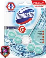 Блок для унитаза Power 5 Кристальная чистота с хлором Domestos