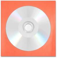 Диск CD-R CMC 700Mb 52x non-print (без покрытия) в бумажном конверте с окном, красный, 1 шт