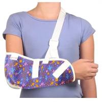 Бандаж для плечевого сустава и руки Комф-Орт К-411, фиолетовый/белый/оранжевый