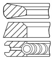 08-135500-10_кольца поршневые!d123 3.5x3x4/1 6xRVI Premium-385/400 MIDR 06.23.56A3/A41/B41, ЯМЗ-650 GOETZE 0813550010