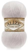 Пряжа Alize Angora Gold (Ангора Голд) - 3 мотка 168 белая зима 20% шерсть, 80% акрил 550м/100г