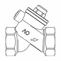 Обратный клапан Oventrop Ду 15, с уплотнением из EPDM, PN16, бронзовый, Арт. 1072104