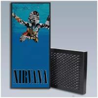 Доска Садху для Йоги с гвоздями, УФ печать музыка Nirvana - 390 шаг 10мм