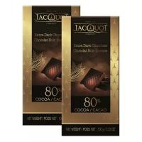 Горький шоколад Jacquot 80% какао, 100г, 2шт