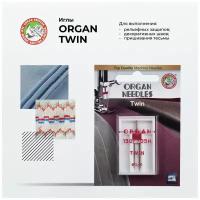 Иглы для швейных машин ORGAN двойные 1-80/4 Blister, 1 шт