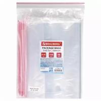 Пакет с замком Zip Lock Brauberg 25 x 30 см, 40 мкм, ПВД,, 100 шт/уп