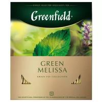 Чай зеленый Greenfield Green Melissa в пакетиках, 100 пак