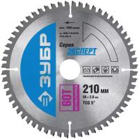 ЗУБР Мультирез 210 x 30мм 60Т, диск пильный по алюминию, 36907-210-30-60, серия Профессионал