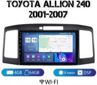 Android Магнитола Toyota Allion 240 4/64 4G (поддержка SIM)