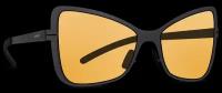 Титановые солнцезащитные очки GRESSO Vanessa - кошачий глаз / желтые