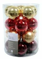 Набор стеклянных шаров новогодний микс, глянцевые и матовые, 60 мм, 20 шт, Kaemingk (Decoris)