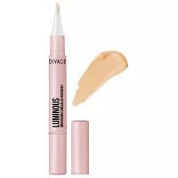 Жидкий консилер DIVAGE Brightening Concealer Luminou со светоотражающими частицами, тон 01