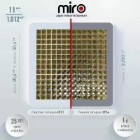 Плитка мозаика MIRO (серия Beryllium №3), стеклянная плитка мозаика для ванной комнаты, для душевой, для фартука на кухне, 11 шт