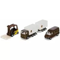 Грузовик Siku Служба доставки UPS (6324), 7 см, белый/коричневый