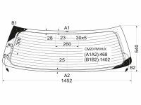 Стекло Заднее С Обогревом Toyota Ipsum/Avensis Verso 01-09 XYG арт. CM20 RW/H/X