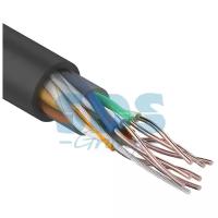 Кабель REXANT UTP 4PR 24AWG, CU (медь), CAT5e, 100МГц, PE черный, (OUTDOOR) (бухта 25 м) (01-0045-25)