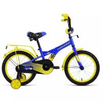 Детский велосипед Forward Crocky 16, год 2021, цвет Синий-Желтый