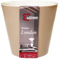 Кашпо InGreen London, 5л, 23x20.8 см, 23x23x20.8 см, молочный шоколад