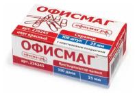 Скрепки Офисмаг (25мм, красные) картонная упаковка, 100шт., 25 уп. (226245)