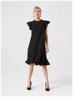 Женское черное базовое платье ODDWOOD свободного кроя/ повседневное / вечернее / тренд