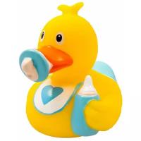 Игрушка для ванной FUNNY DUCKS Ребенок мальчик уточка (1849), желтый/голубой