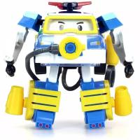 Трансформер ROBOCAR POLI Robocar Poli с костюмом водолаза, 83310, белый/синий/желтый