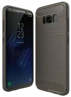 Чехол-накладка Carbon Fibre для Samsung Galaxy S8+ (серый)