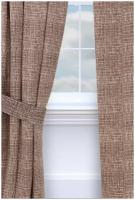 Комплект штор Lizzy Home рогожка размер 150*180 цв. коричневый
