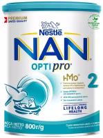 Смесь NAN (Nestlé) 2 Optipro с олигосахаридами 2'FL, с 6 месяцев, 800 г