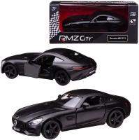 Машинка металлическая Uni-Fortune RMZ City серия 1:32 Mercedes-Benz GT S AMG 2018, инерционная, цвет черный матовый, двери открываются