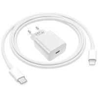 Сетевое зарядное устройство USB-C Power Delivery 3.0 для iPhone Apple / 18W / 3.1A / HS9 ISA + кабель Type-C - Lightning