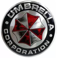 Эмблема шильдик Umbrella Corporation / Амбрелла круг. Диаметр 75 мм