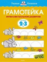 Земцова О. Н. Грамотейка. Интеллектуальное развитие детей 2-3 лет. Умные книжки 2-3 года