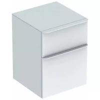 Шкаф для ванной Geberit Smyle Square 500.357.00.1 навесной с двумя выдвижными ящиками, белый глянец