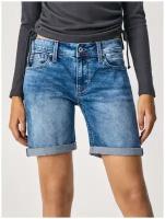 Шорты женские, Pepe Jeans London, артикул: PL801000H, цвет: синий (HG9), размер: 25